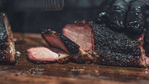 Smoked brisket, sliced