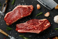 New York strip steaks